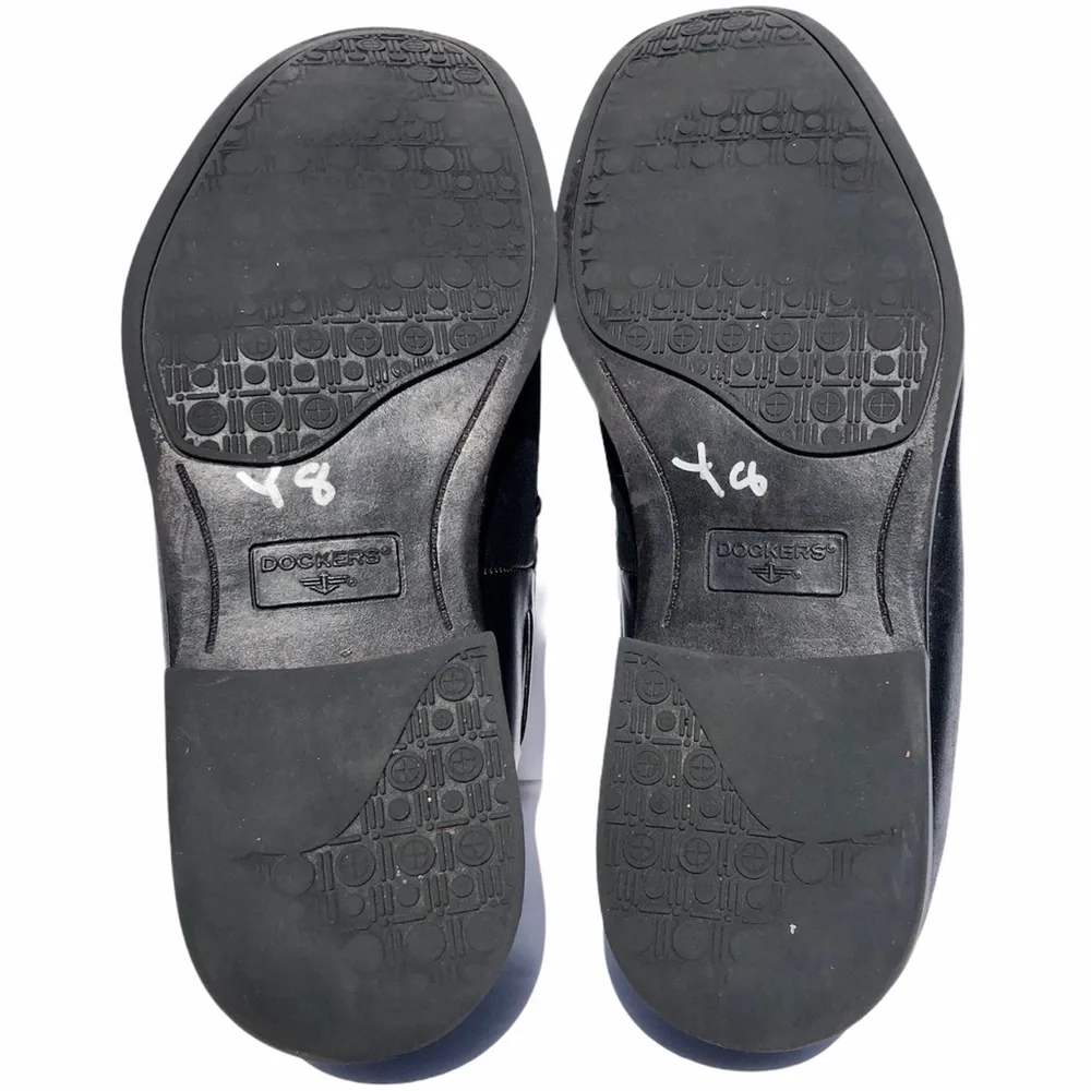 DOCKERS Men’s Black Leather Slip-On Tassel Loafers SZ-9.5M